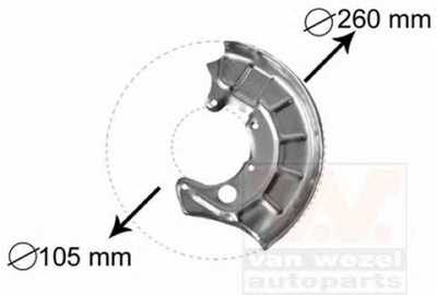 VAN WEZEL 5880371 -  Отражатель, диск тормозного механизма